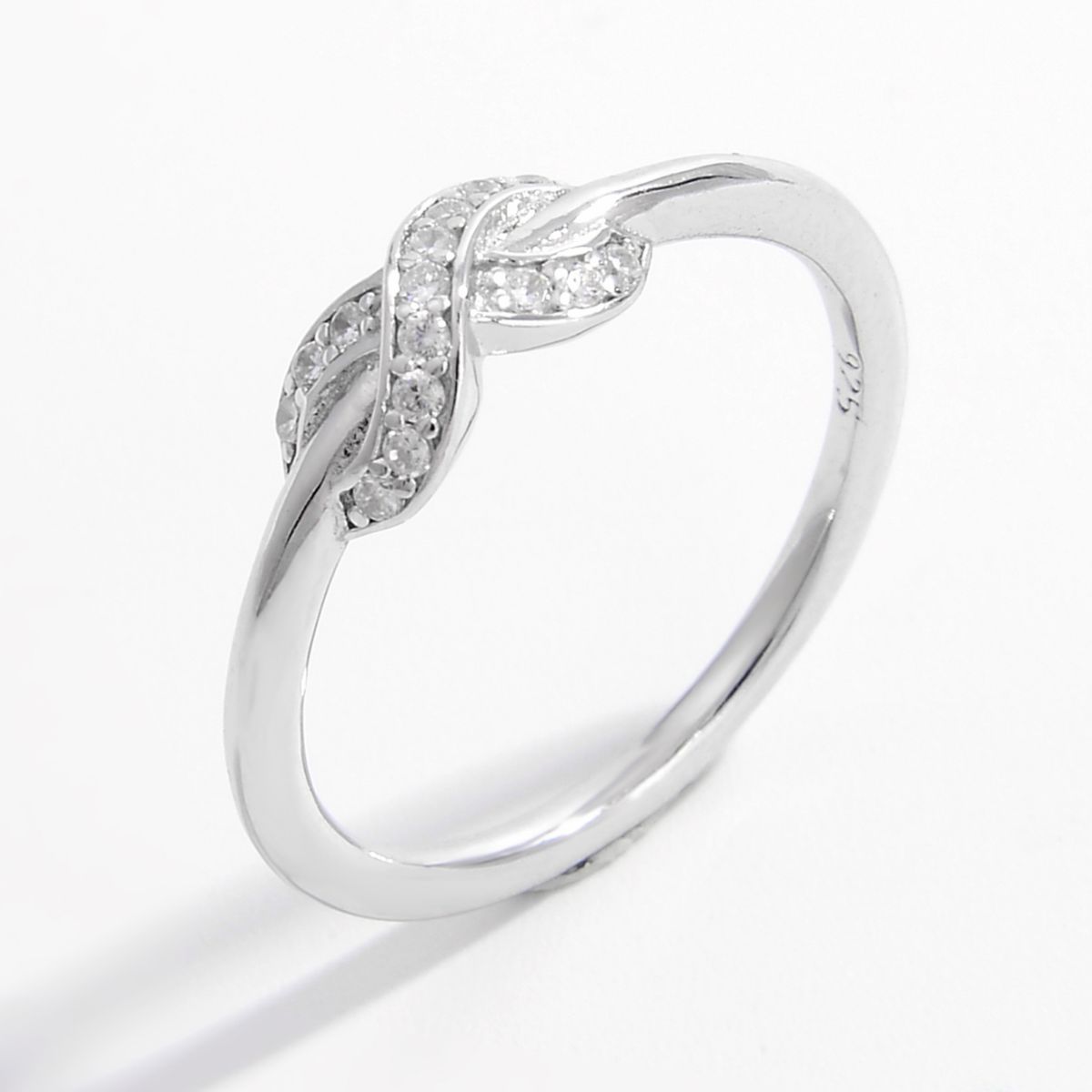 Silver Zircon Infinity Ring