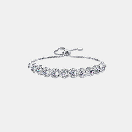 Moissanite Sterling Silver Bracelet